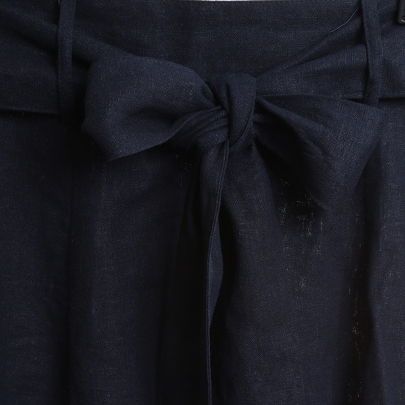Modcloth Linen Navy A-Line Skirt - Petalo - Picture 9 of 13